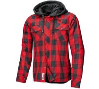 Held Lumberjack II Motorcycle Motorbike Flannel Textile Jacket - Black / Red