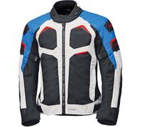 Held Manzano Top waterproof Motorcycle Textile Jacket, black-white-blue, size L for Men
