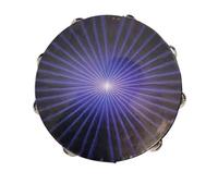 Held Percussion Tambourine for Kids Portable Tamborine for Outdoor Performances, Song Accompaniment Double Row Metal Jingles Hand Drum(8 inch)