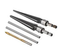 Held Reamer Set, 3-13mm & 5-16mm Hex Handle with 6mm Drill for Wood Taper Holes, Bridge Pin Reaming Cutting Tool Kit