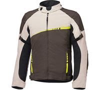 Held Renegade 2, textile jacket waterproof women S Dark Brown/Beige/Neon-Yellow