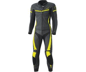 Held Spire Two Piece Ladies Motorcycle Leather Suit, black/yellow, size 34