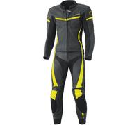 Held Spire Two Piece Motorcycle Leather Suit, black-yellow, size 62 for Men
