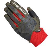 Held Tactura Adventure Motorcycle Gloves, green/red/black, size 13