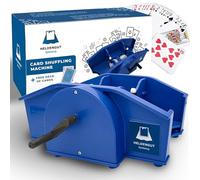 HELDENGUT Manual Card Shuffler Machine with Crank - Quiet Card Shuffler for Playing Cards & Poker Set - Battery Free Mixer for Casino & Bridge