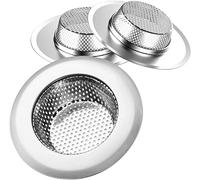 Helect 3-Pack Kitchen Sink Strainer Stainless Steel Drain Filter Strainer with Large Wide Rim 4.5" for Kitchen Sinks