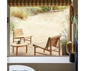 Hélen - 2-person garden furniture set in solid reclaimed teak Natural