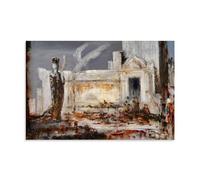 Helen at The Skaia Gate Symbolism Artwork by Gustavea Moreau's - Mythological Scene with Statue And Ancient Ruins Wall Print Unframe 24x36inch(60x90cm)