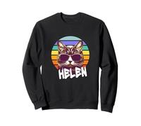 HELEN - Beautiful girl name with a cool funny Cat Sweatshirt