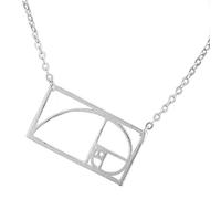 Helen de Lete Golden Ratio Division Sterling Silver Choker Necklace (Silver)