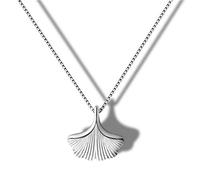 Helen de Lete Lovely Ginkgo Leaf Sterling Silver Choker Necklace