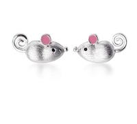 Helen de Lete S925 Sterling Silver Little The Rat Year Lucky Mouse Earrings