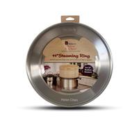 Helen’s Asian Kitchen Premium Bamboo Steamer Ring - 11-Inch Aluminum Steam Adapter for 10-Inch Bamboo Steamer Baskets. Perfect for Dutch Ovens, Stockpots, and Dim Sum Dumpling Steaming