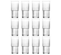 LAV 12x Clear 515ml Helen Stacking Highball Glasses - Tall Dishwasher Safe Glass Water Gin Juice Cocktail Drinking Tumblers Glassware Set