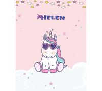 Helen: Unicorn Notebook Personal Name Wide Lined Rule Paper | Notebook The Notebook For Writing Journal or Diary Women & Girls Gift for Birthday, For Student | 162 Pages Size 8.5x11inch | Matte Finish