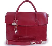 Helena Large Leather Laptop Work Bag Catwalk Collection Handbags Red Large