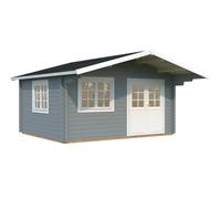 Helena S (4.7x3.8m | 15.1m2 | 70mm) Double Glazed Heavy Duty Garden Log Cabin with Roof Overhang