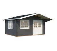 Helena S (4.7x3.8m | 15.1m2 | 70mm) Double Glazed Heavy Duty Garden Log Cabin with Roof Overhang