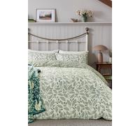 Helena Springfield 'Acorns' Cotton Duvet Cover Set in Light Green | Size: Super King Helena Springfield Light Green Super King