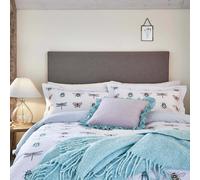 Helena Springfield Basildon Kingsize Duvet Cover Set, Duck Egg and Pink