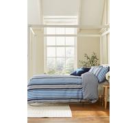 Helena Springfield Long Island Beach House Stripe Kingsize Duvet Cover Set, Cobalt Blue & Navy