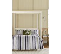 Helena Springfield 'Beach House Stripe' Cotton Duvet Cover Set in Green | Size: Super King Helena Springfield Green Super King