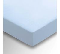 Helena Springfield Brushed Cotton Super Kingsize Fitted Sheet, Chambray Blue