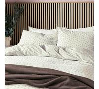 Helena Springfield Calico & Chalk Leaf Sprig Single Duvet Cover SET, Chocolate