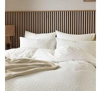 Helena Springfield Calico & Chalk Leaf Sprig Super Kingsize Duvet Cover SET, Linen