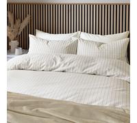 Helena Springfield Calico & Chalk Tranquil Check Double Duvet Cover SET, Linen