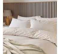 Helena Springfield Calico & Chalk Twill Stripe Double Duvet Cover SET, Linen