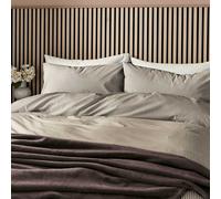 Helena Springfield Calico & Chalk Twill Stripe Single Duvet Cover SET, Chocolate