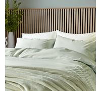 Helena Springfield Calico & Chalk Twill Stripe Single Duvet Cover SET, Green