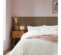 Helena Springfield Calico & Chalk Waffle Stripe Double Duvet Cover SET, Pink