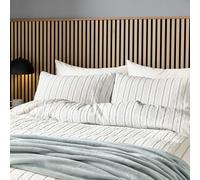 Helena Springfield Calico & Chalk Waffle Stripe Kingsize Duvet Cover SET, Grey