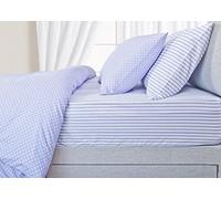 Helena Springfield Cambridge Stripe Single Flannelette Fitted Sheet in Lilac