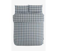 Helena Springfield Long Island Cosy Check Single Duvet Cover Set, Blue