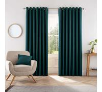 Helena Springfield 'Eden' Woven Lined Curtains in Blue | Size: 228 cm width x 183 cm drop Helena Springfield Blue 228 cm width x 183 cm drop