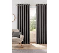 'Eden' Woven Lined Curtains Helena Springfield Charcoal 167cm width x 228cm drop