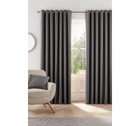 Helena Springfield 'Eden' Woven Lined Curtains in Charcoal | Size: 167 cm width x 183 cm drop Helena Springfield Charcoal 167 cm width x 183 cm drop