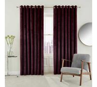 Helena Springfield Escala Lined Curtains 66" x 54", Mulberry