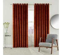 Helena Springfield Escala Lined Curtains 90" x 72", Copper