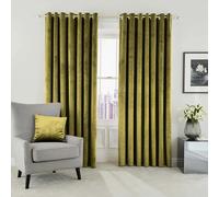 Helena Springfield Escala Lined Curtains 90" x 90", Olive