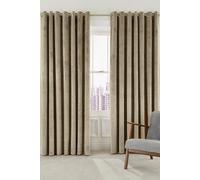 'Escala' Woven Lined Curtains Helena Springfield Beige 228cm width x 183cm drop