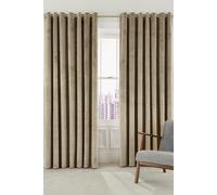'Escala' Woven Lined Curtains Helena Springfield Beige 228cm width x 183cm drop