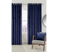 Helena Springfield 'Escala' Woven Lined Curtains in Blue | Size: 228 cm width x 183 cm drop Helena Springfield Blue 228 cm width x 183 cm drop