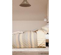Helena Springfield Harvest Moon Folk Stripe Single Duvet Cover SET, Graphite/Copper