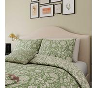 Helena Springfield Harvest Moon Sunflowers Super Kingsize Duvet Cover SET, Green