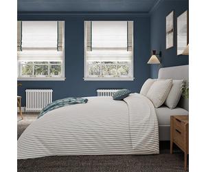 Helena Springfield Harvest Moon Ticking Stripe Duvet Cover Set Blue & Teal