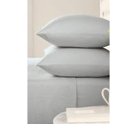 'Hs Brushed Cotton' Flat Sheet Helena Springfield Silver Double Flat